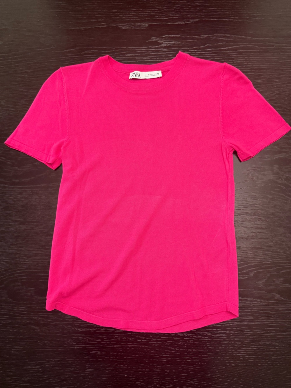 Zara Bright Pink Short Sleeve Tee